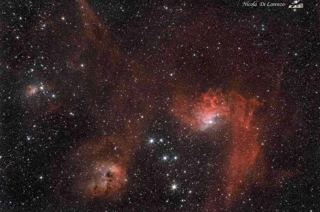 Nebulose IC405 Flaming Star Nebula-IC410 Nebulosa Girino-IC417 Spider Nebula