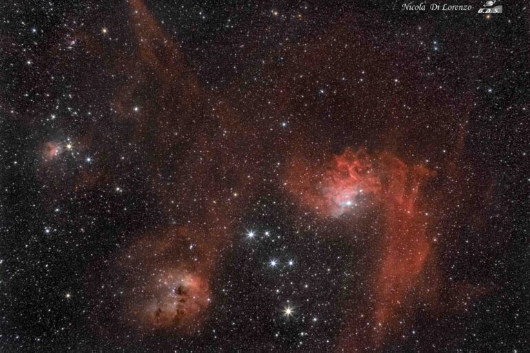 Nebulose IC405 Flaming Star Nebula-IC410 Nebulosa Girino-IC417 Spider Nebula