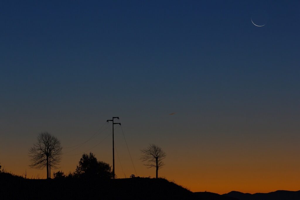 Congiunzione Luna-Mercurio