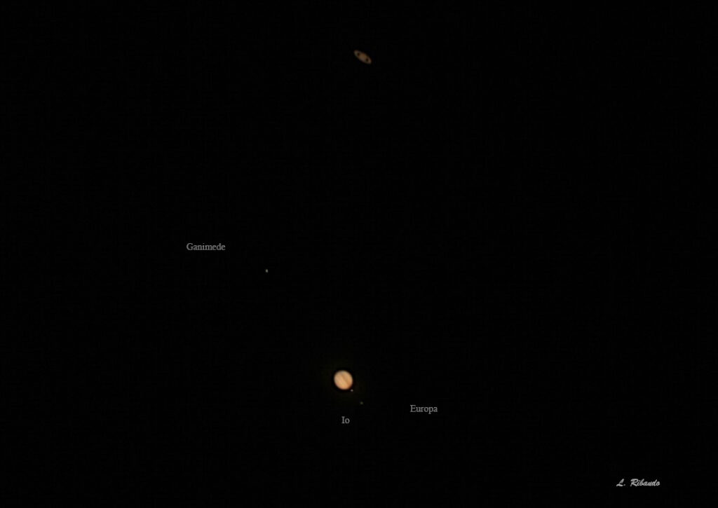 Saturno e Giove un giorno prima della Grande Congiunzione