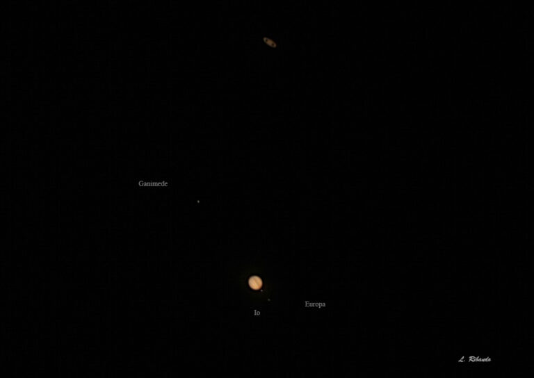 Saturno e Giove un giorno prima della Grande Congiunzione