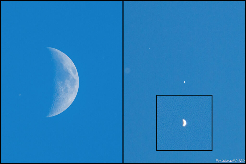 Luna e Venere a metà pomeriggio
