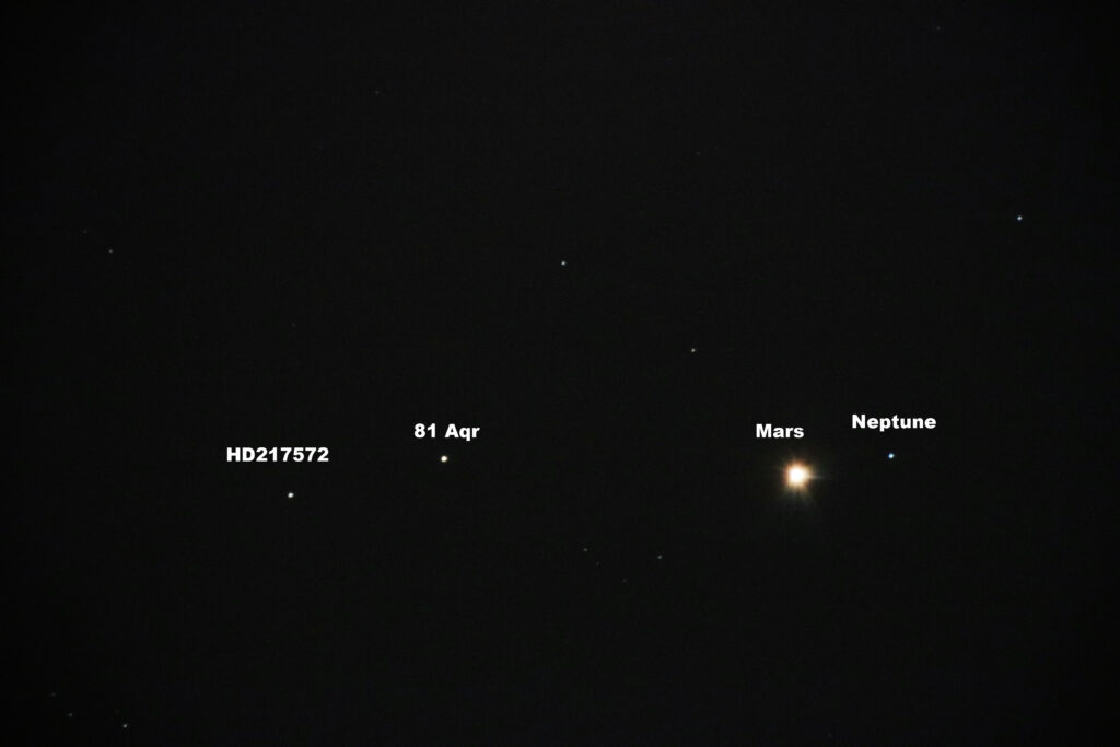 Congiunzione Marte-Nettuno