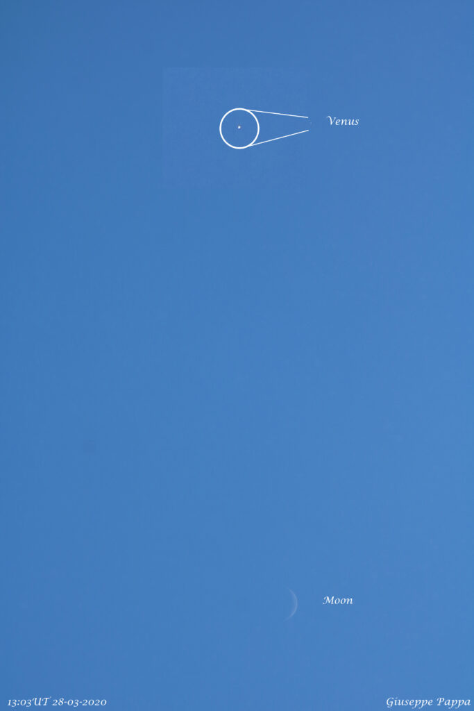 Congiunzione diurna Venere-Luna