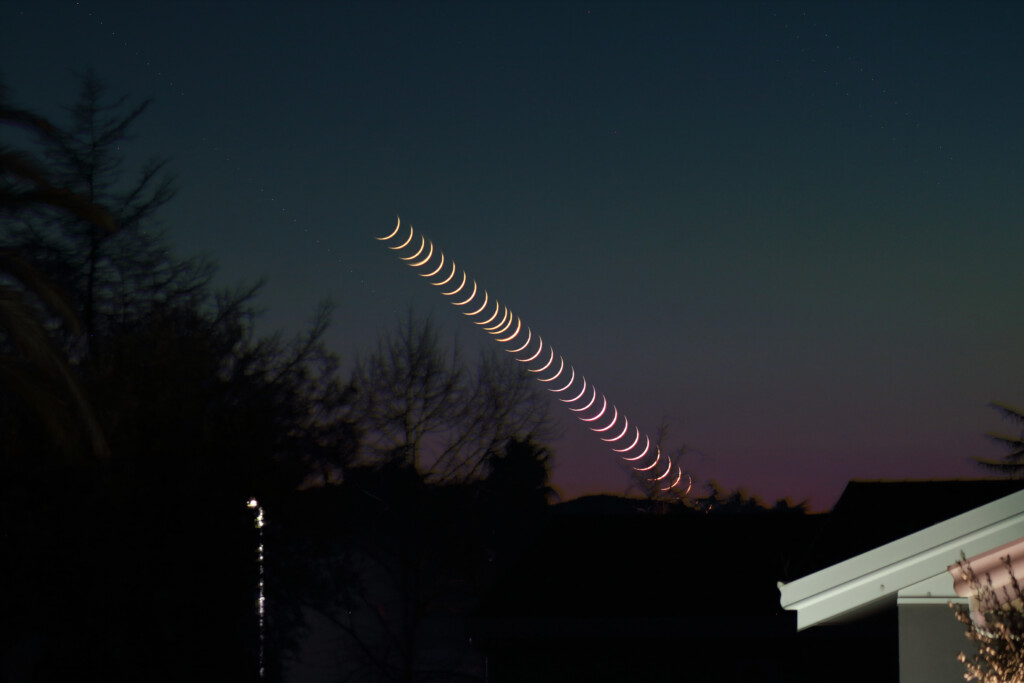 Primo tramonto lunare 1-1-2025