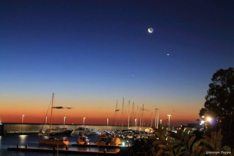 Congiunzione Luna-Mercurio-Venere