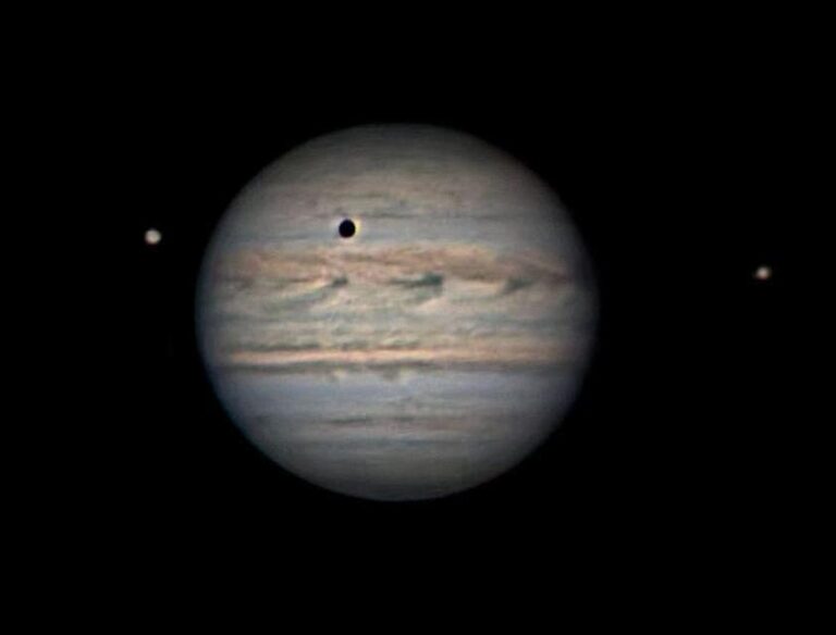 Giove con Europa e Ganimede e la sua ombra del 26 Giugno 2020