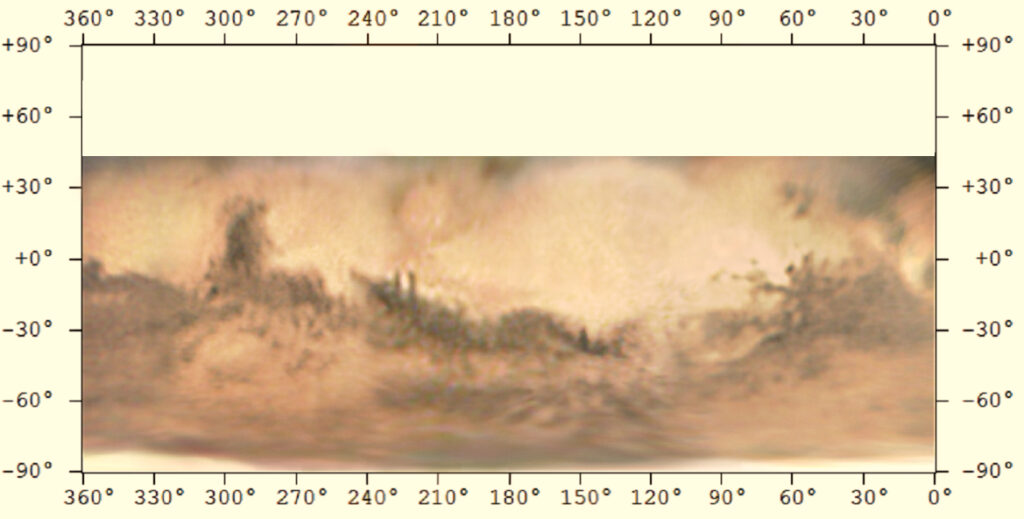 Planisfero Marte 2020