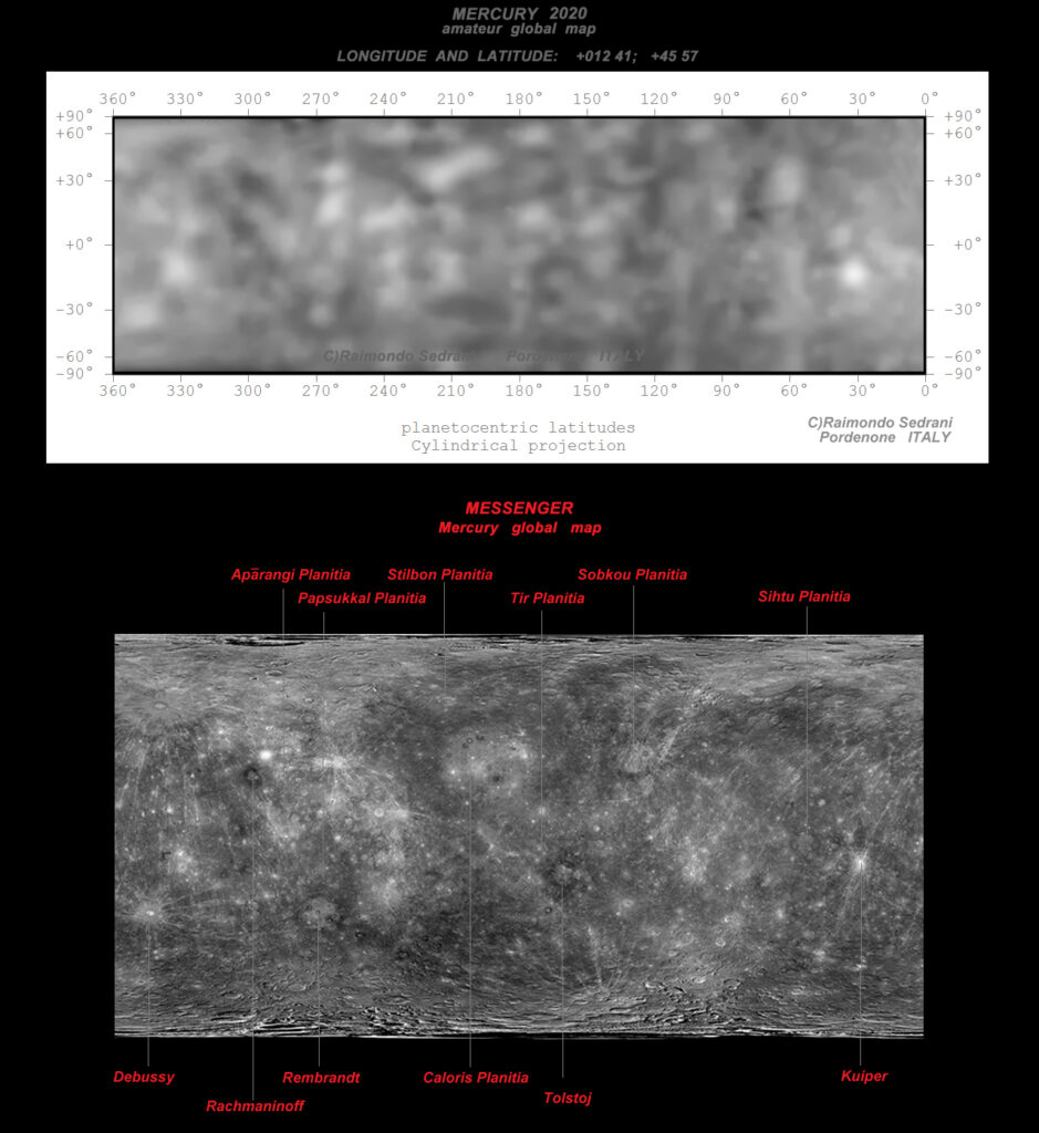 Mappa completa di Mercurio