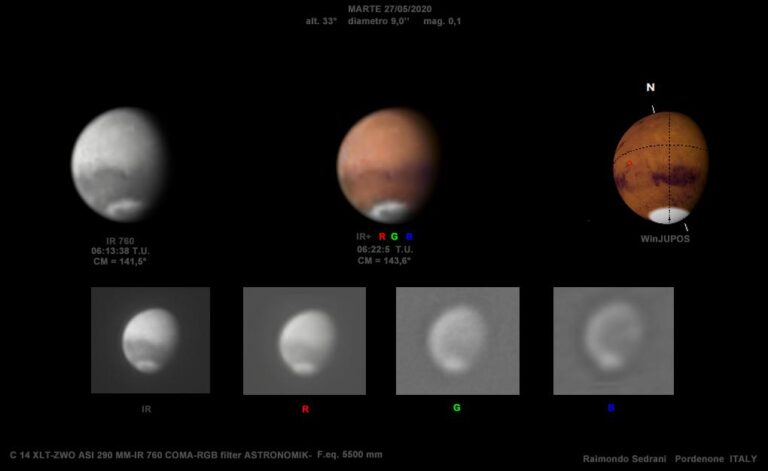 Marte in Ir-RGB in pieno giorno