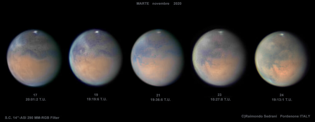 Tempesta su Marte. Evoluzione