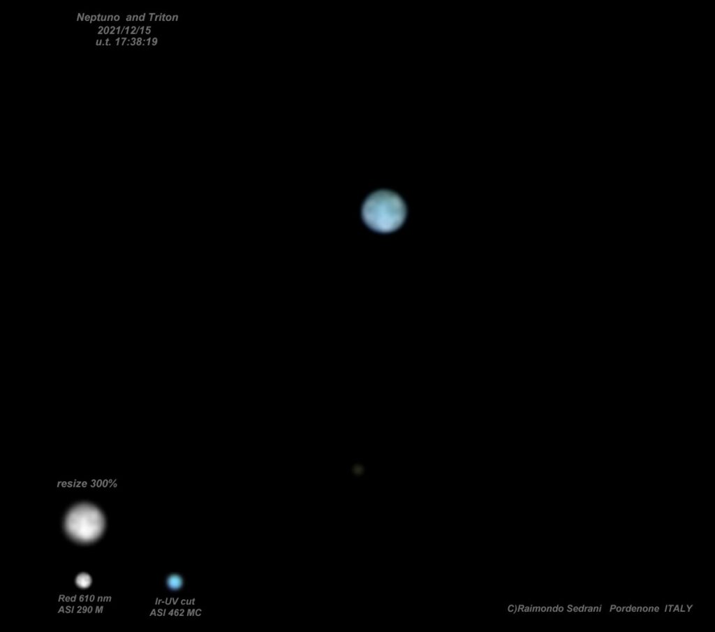 Nettuno con ”Bright white spots”