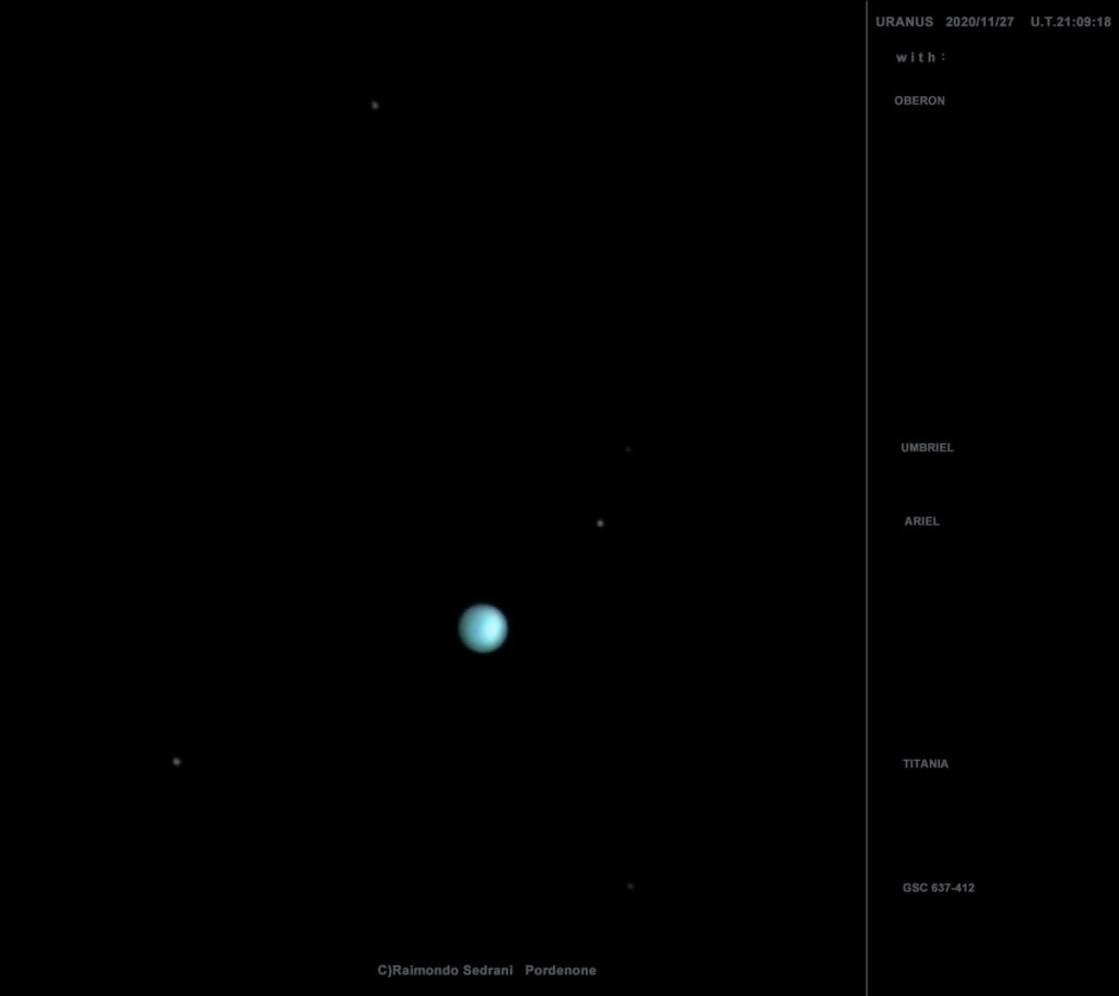 Urano satelliti & stella