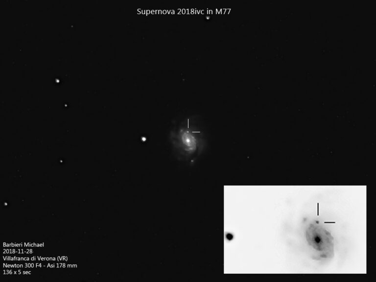 Supernova 2018ivc in M77