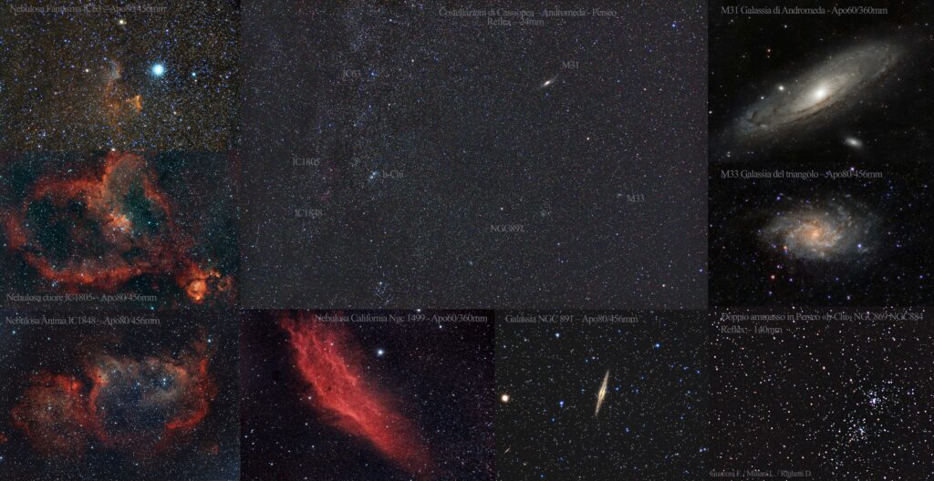 Costellazioni Autunnali – Andromeda,Cassiopea,Perseo e relativi oggetti del cielo profondo