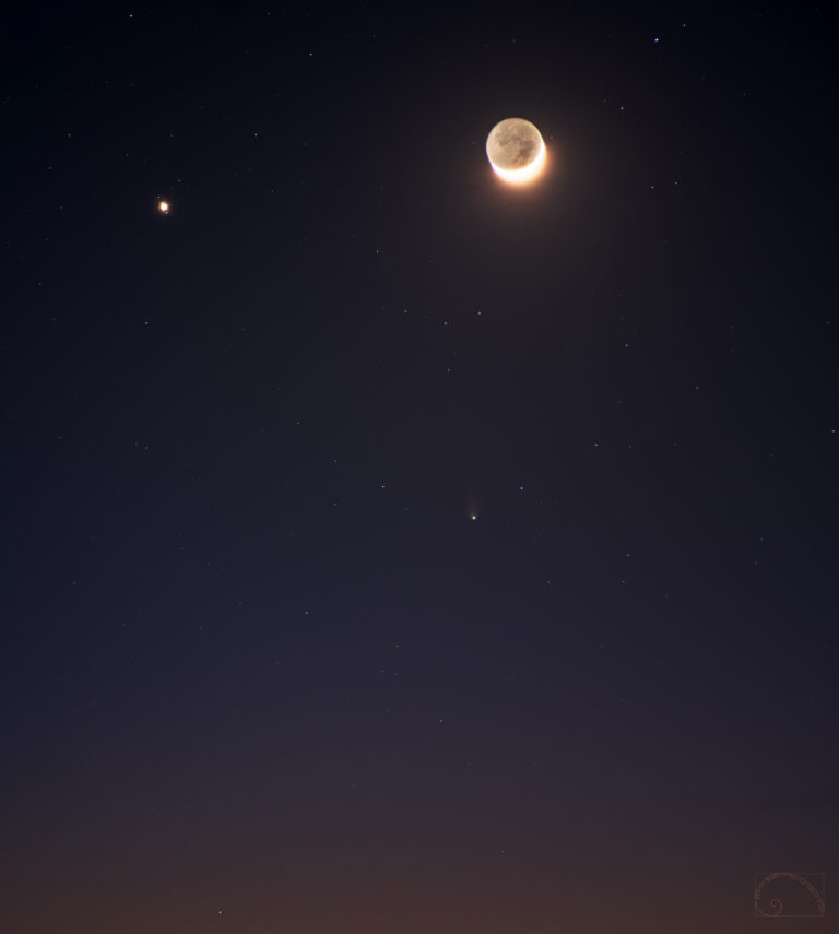 Congiunzione Luna-Giove-Urano-Cometa12p/Pons Brooks