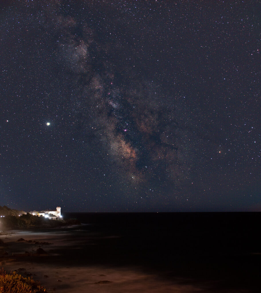 Via Lattea sopra castel Boccale, Scogliera di Calafuria, Livorno