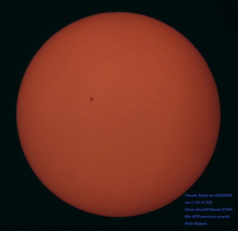 La Iss Transita sul Sole  di Ferragosto !