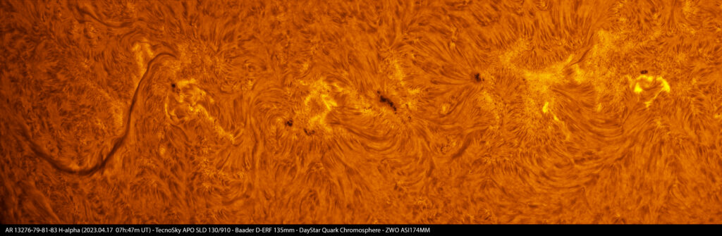 AR 13276-79-81-83 in H-alfa