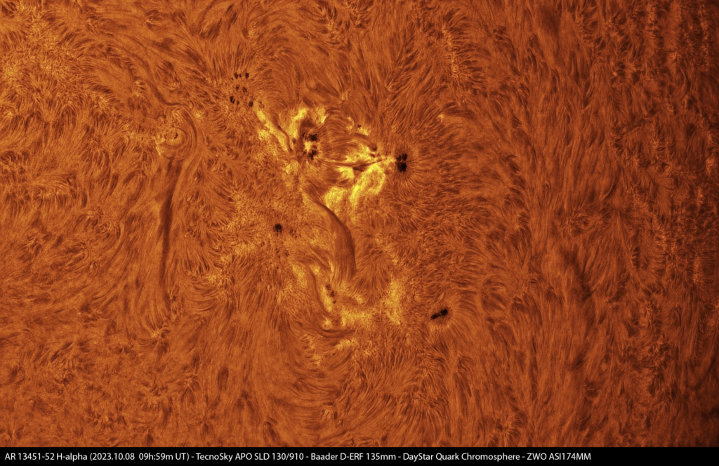 AR 13451-52 in H-alfa