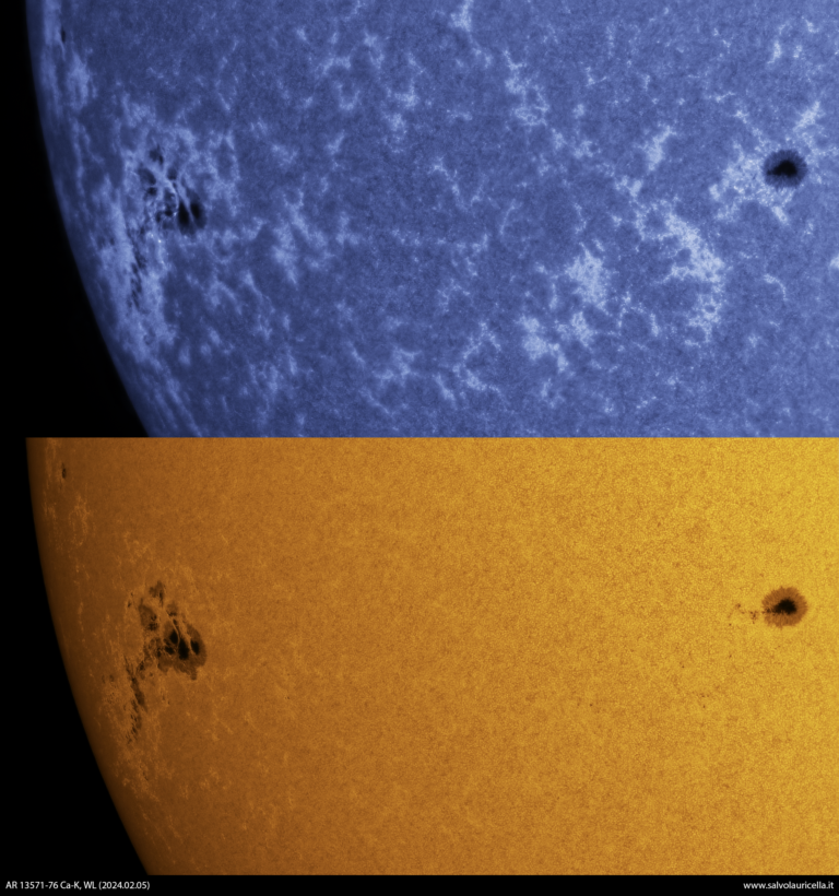 AR 13751-76 in Ca-K e Luce bianca