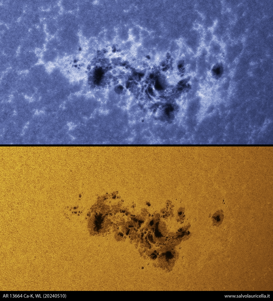 AR 13664 Ca-K e luce bianca