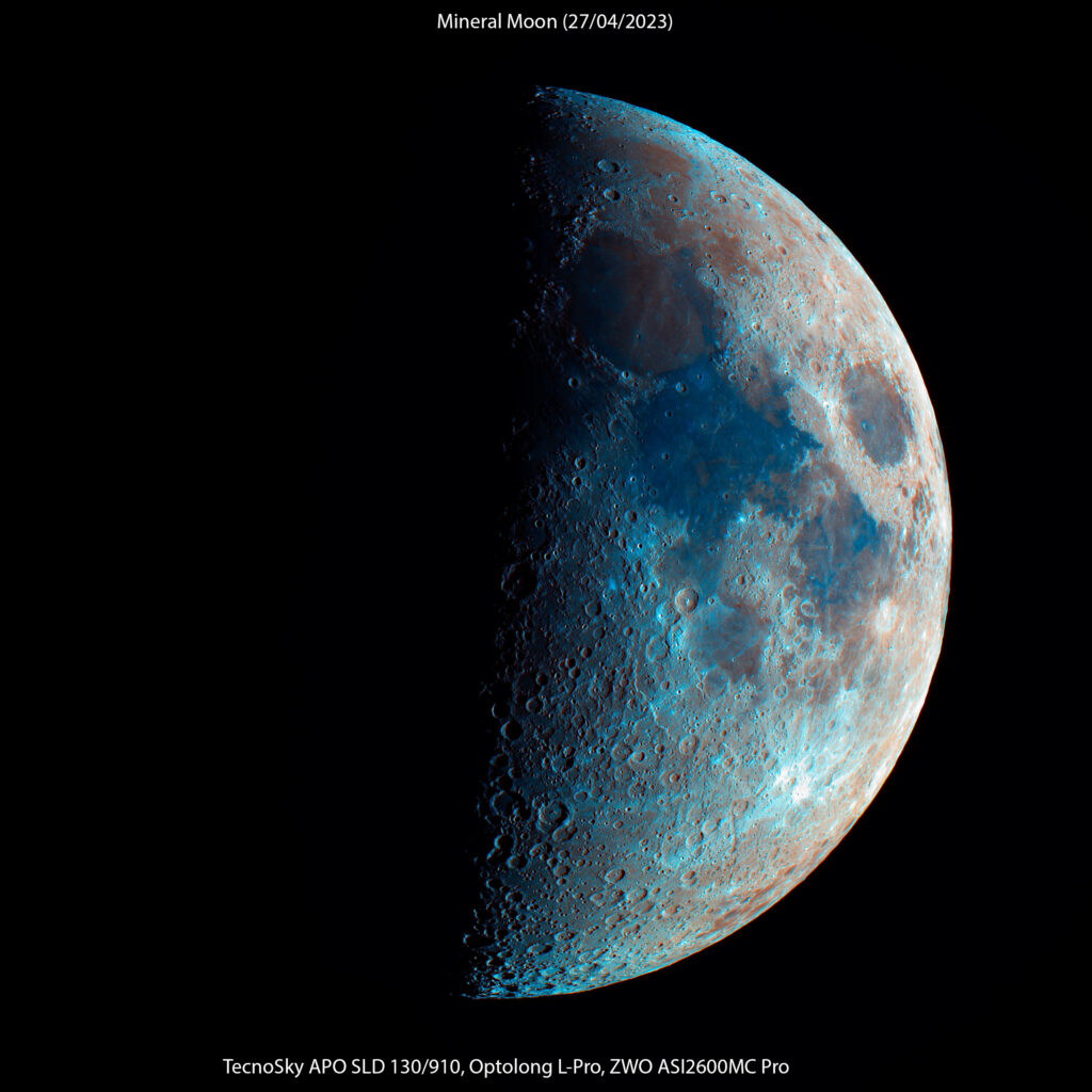 Luna minerale al Primo Quarto