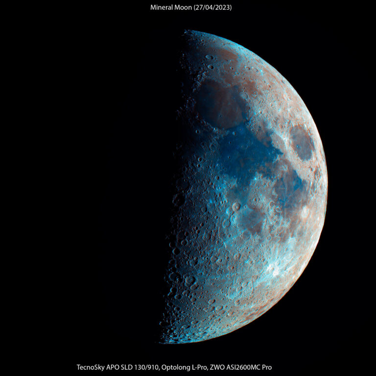 Luna minerale al Primo Quarto