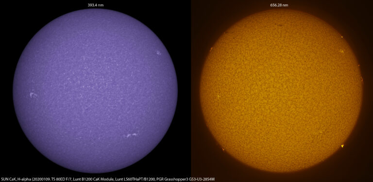 Sole in CaK/H-alfa