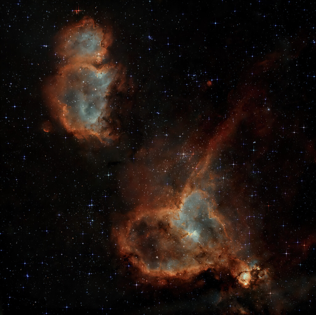 La Nebulosa Cuore (IC 1805) e La Nebulosa Anima (IC 1848)