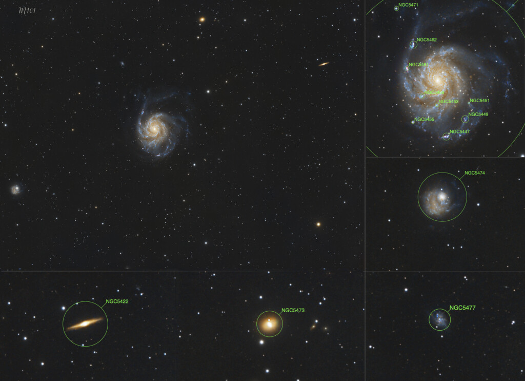 M101 – La Galassia Girandola e il suo circolo cosmico
