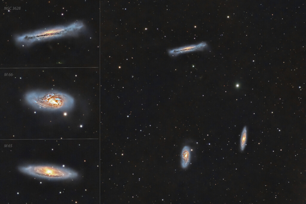 Tripletto del Leone (M65, M66, NGC 3628)