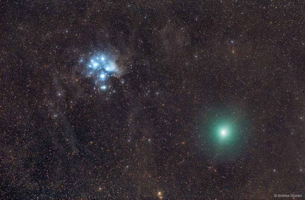 La Cometa 46/P Wirtanen incontra le Pleiadi