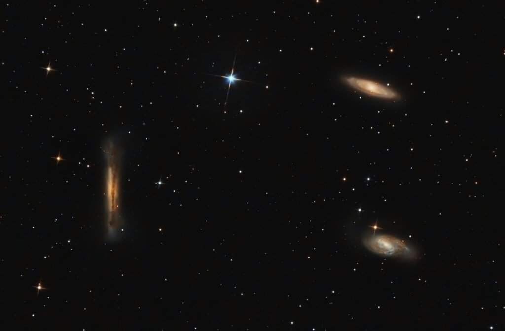 Tripletto di galassie nel Leone M65 M66 NGC3628