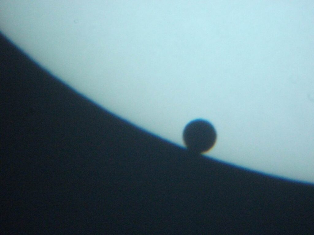 Transito di Venere: III contatto e "goccia nera"