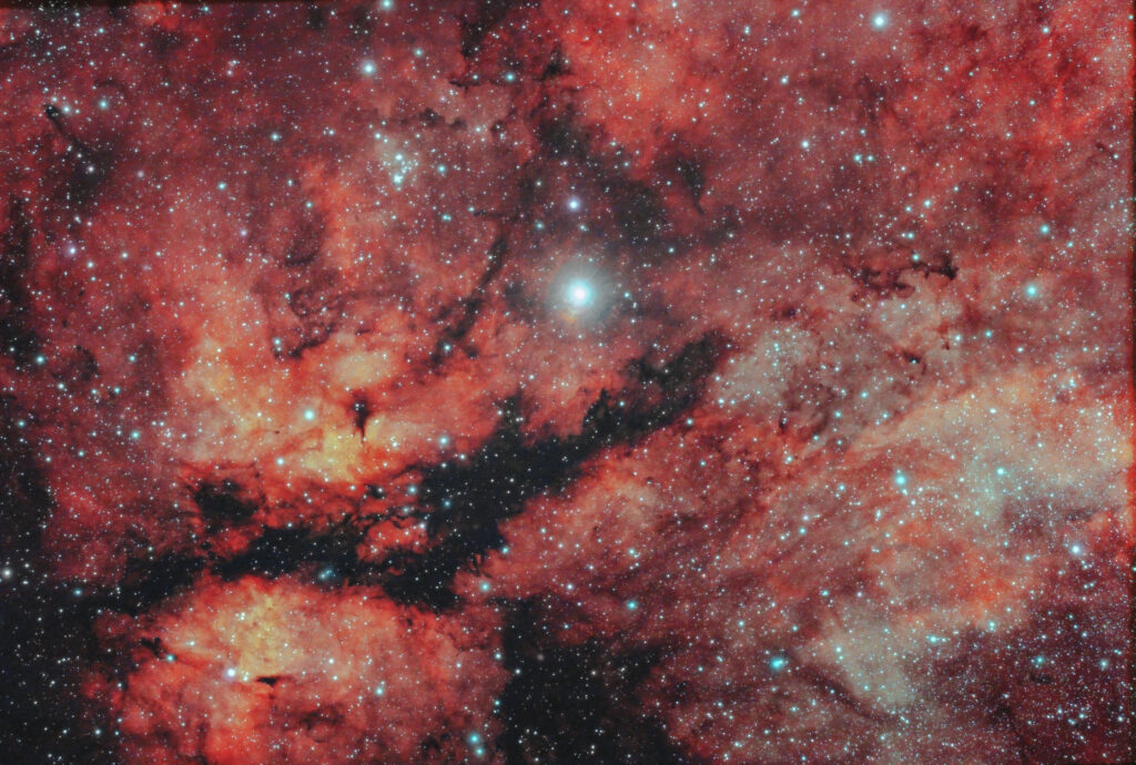 gamma cygni e nebulosità via lattea