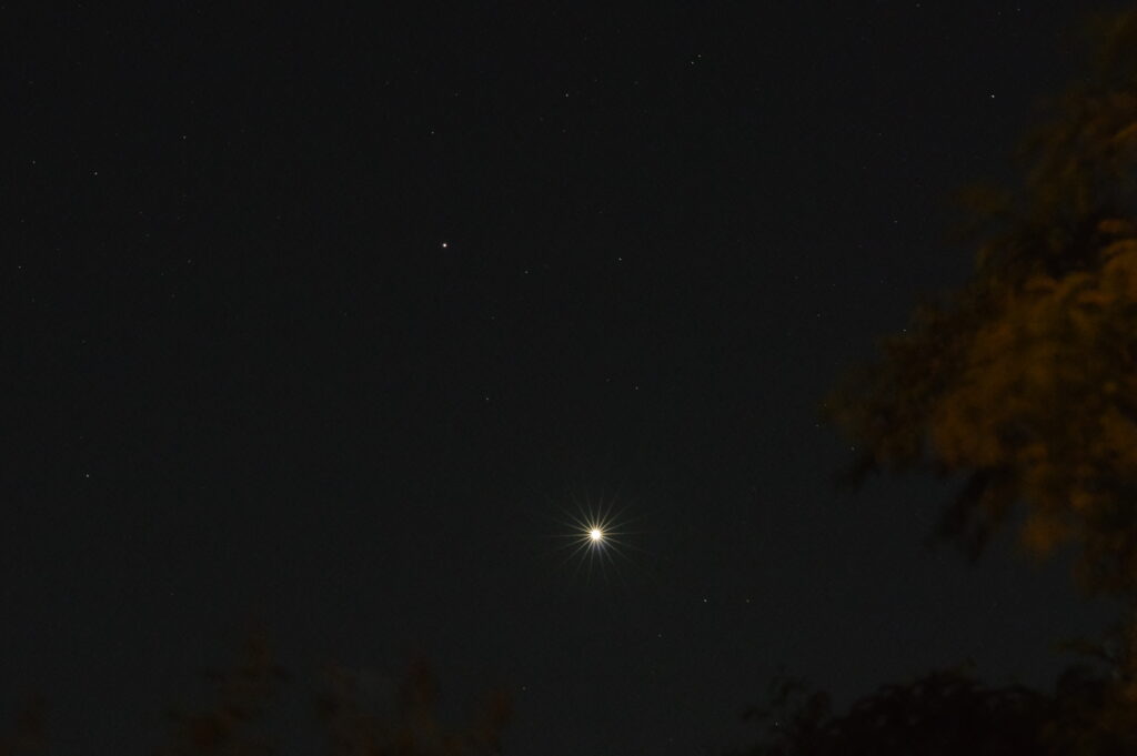 Congiunzione Venere – El Nath (Beta Tauri – Gamma Aurigae) – No Clouds