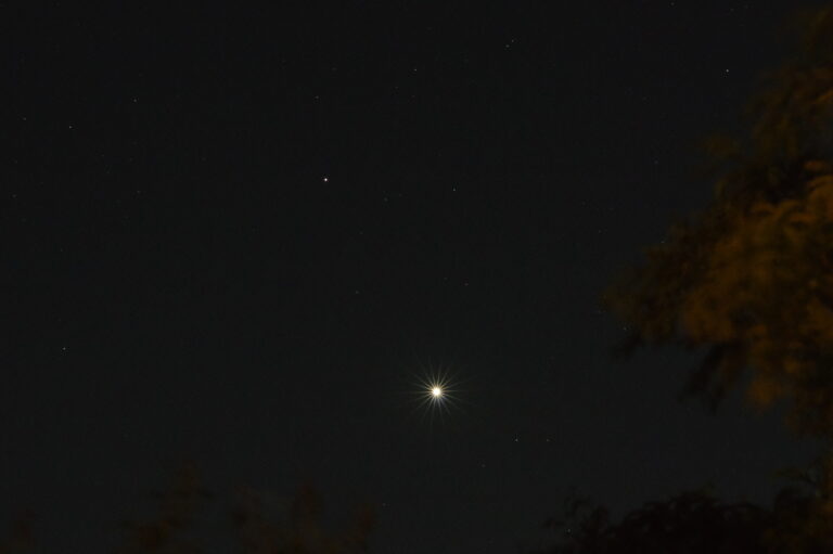 Congiunzione Venere – El Nath (Beta Tauri – Gamma Aurigae) – No Clouds
